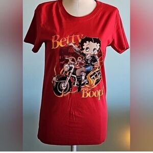 Betty Boop Red Short Sleeve Blouse
